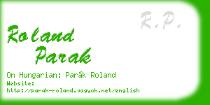 roland parak business card