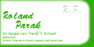 roland parak business card